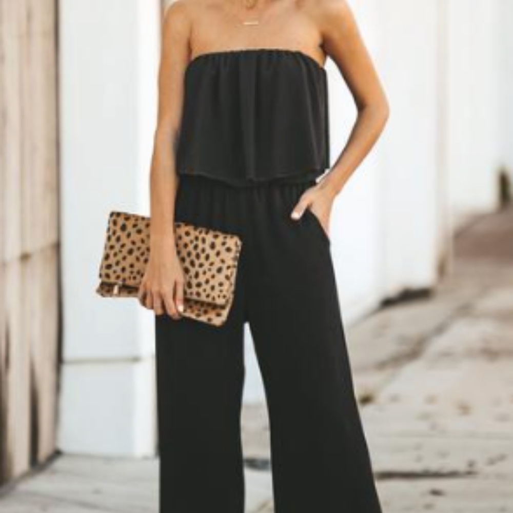 Strapless Pocketed Jumpsuit